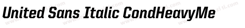 United Sans Italic CondHeavyMedium字体转换